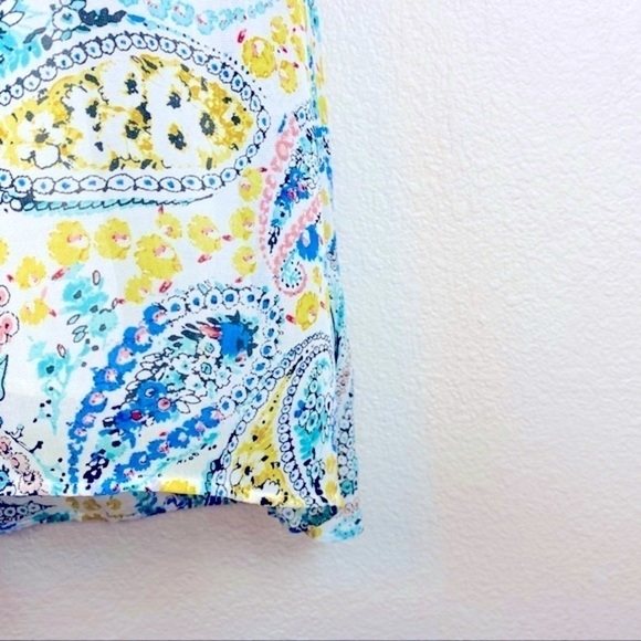 Lucky Brand Embroidered Trim Paisley Print Dress Size S - Picture 7 of 9